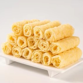 Wholesale OEM Haccp ISO Instant Heating Food Golden Fried Dry Bean Curd Sheet Roll for Chineses Food Hot Pot Restaurant