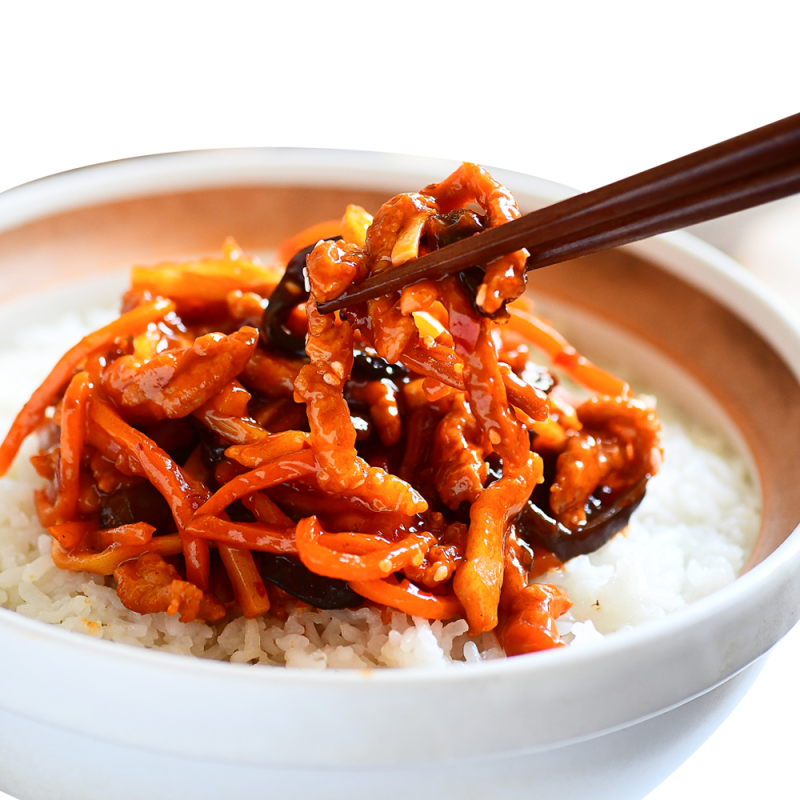 Prefabricated Food Package Ready to Eat Fast Food Fish Flavored Shredded Chicken Instant Package Asian Typical Food