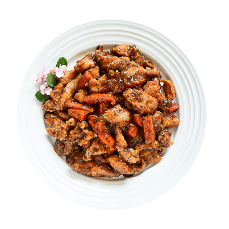 Hot Selling Black Pepper Chicken Nuggets Chinese Meal MRE Frozen Food Instant Ready to Eat Bento Meat Dishes