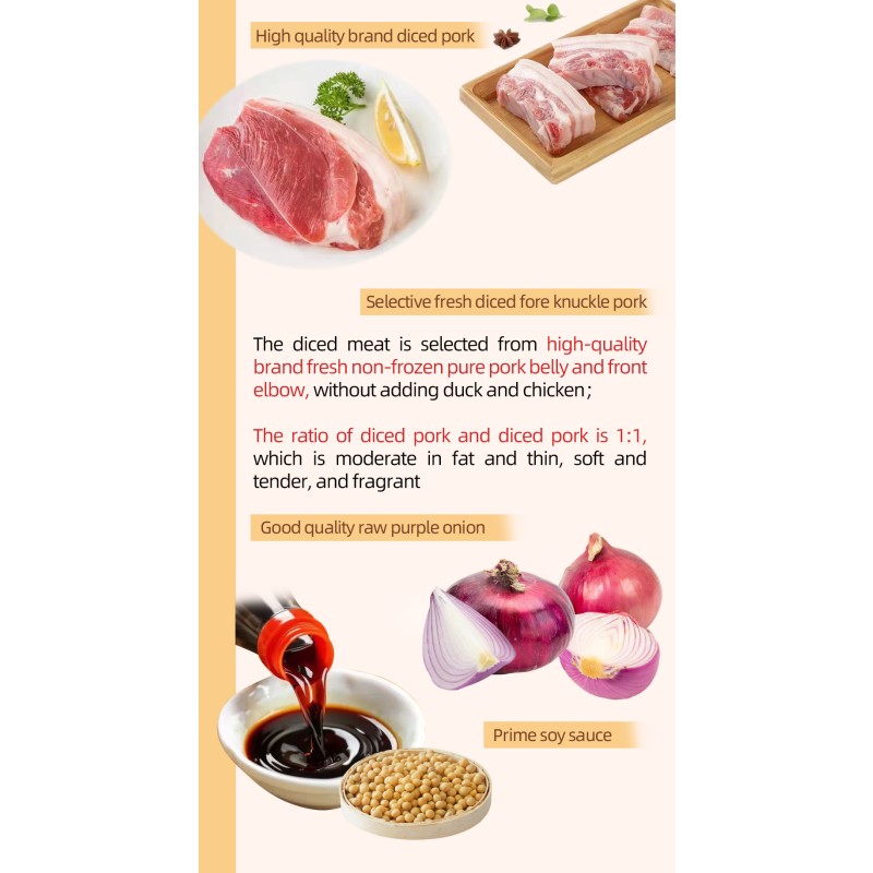 Wholesale High Quality Self Heating Chinese Traditional Ready Meals  Frozen Food Package Taiwan Style Stewed Pork 12 Months