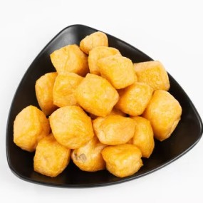 Topchef Factory Soybean Hot Pot Food Products Fried Tofu Healthy Frozen Fried Bean Curd Puffs Tofu Skin