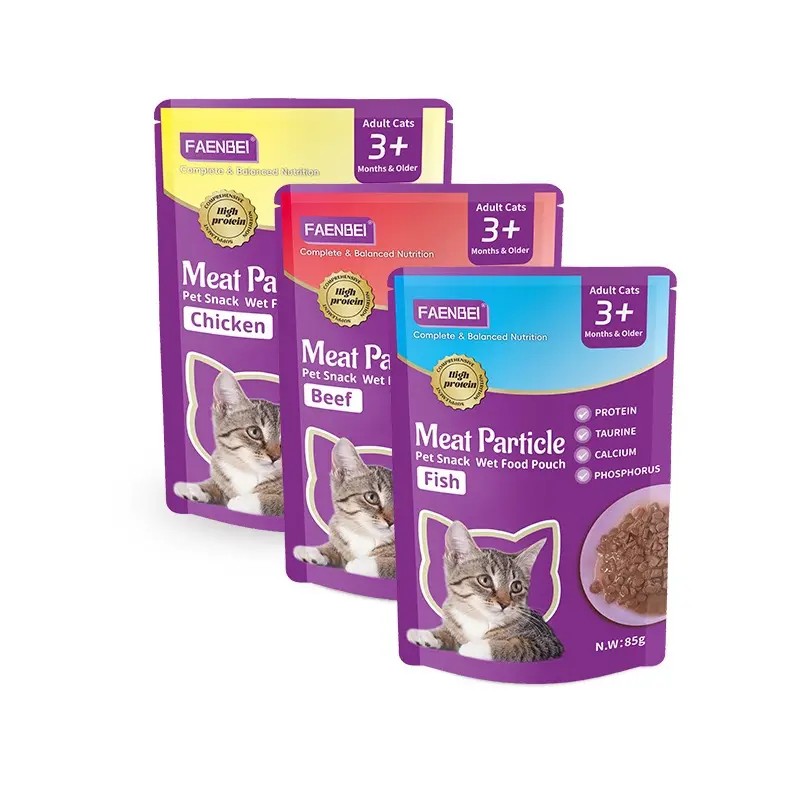 Cat Wet Food Pouch Manufacturer - Ready to Ship Meat