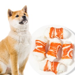 Rawhide Dog Chew Factory - Custom Salmon Flavor OEM