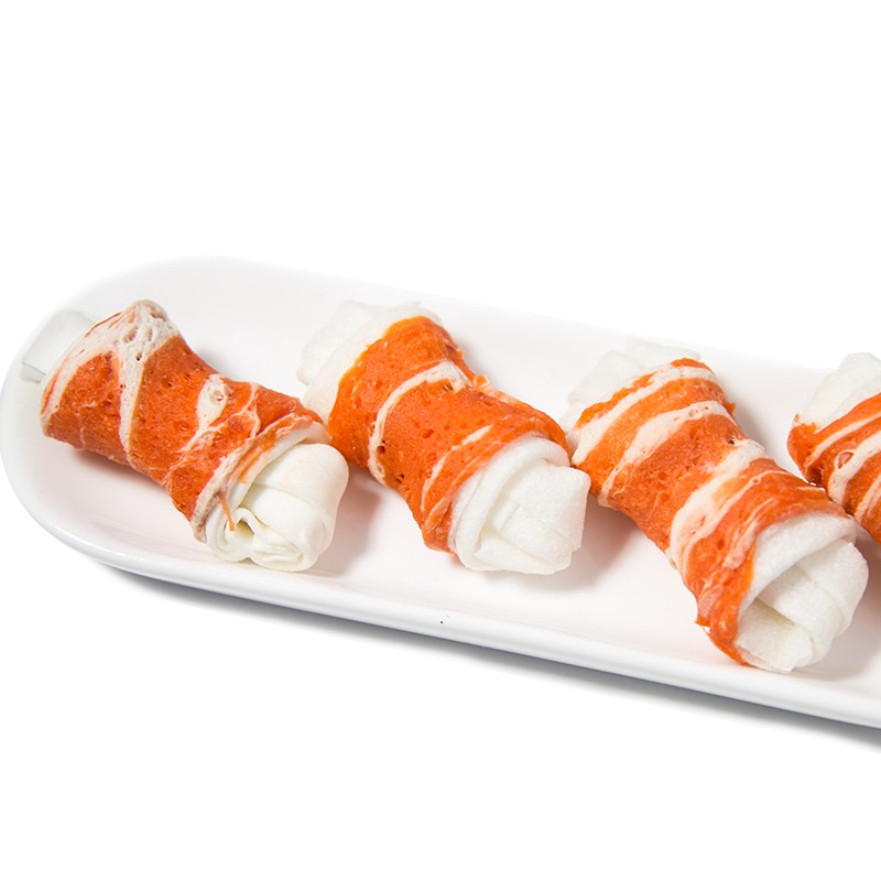 Rawhide Dog Chew Factory - Custom Salmon Flavor OEM