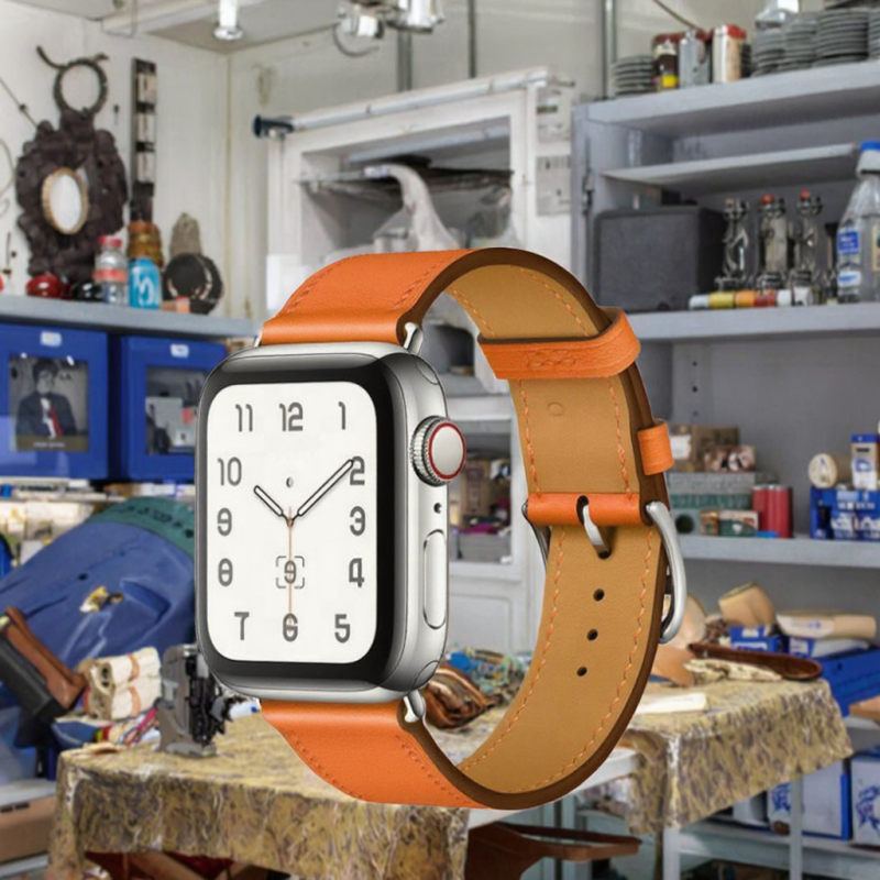 Luxury Leather Band Factory - Leather Wrist Loop for Apple Watch Series 7-5 Iwatch