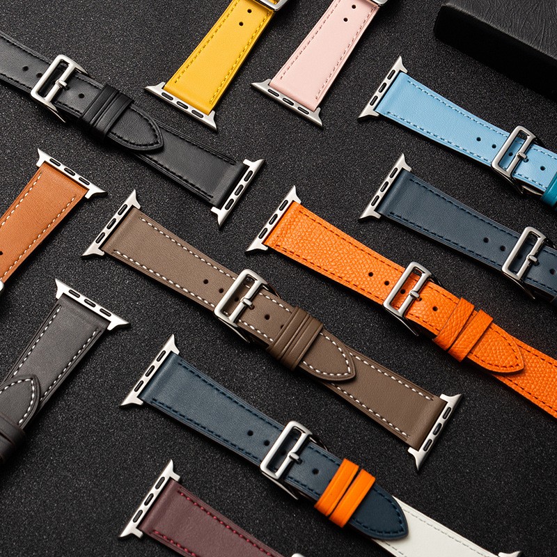 Leather Watch Strap Manufacturer - Business Pin Buckle Leather Strap for Apple Watch 23456 SE