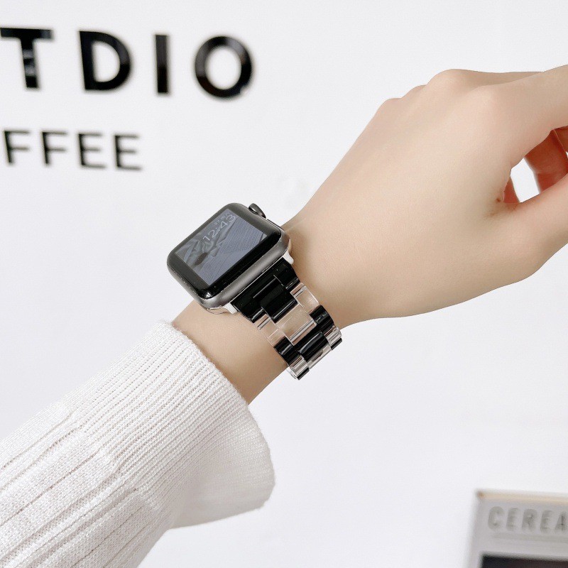 Color Watch Strap Factory - Three Color Matching Stitched Watch Strap 20mm for Iwtch8