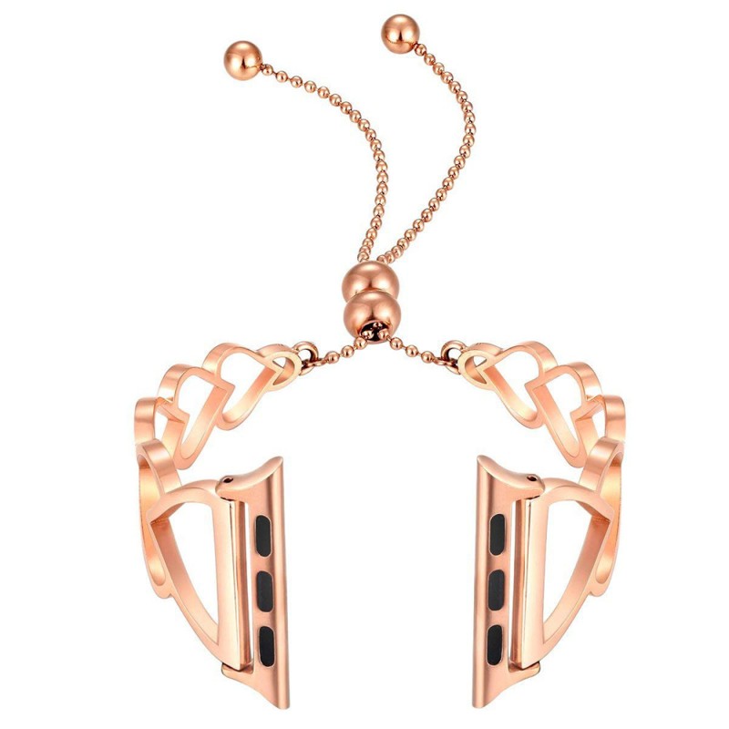 Heart-shaped Bracelet Manufacturer - Metal Strap for Apple Watch Ultra 8-4 49-40mm Women