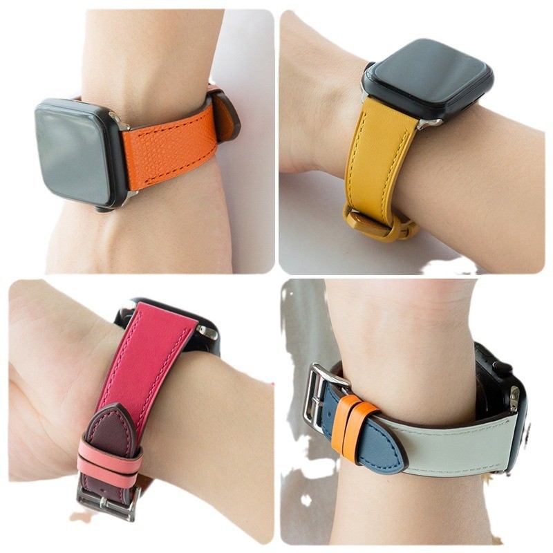 Leather Watch Strap Manufacturer - Business Pin Buckle Leather Strap for Apple Watch 23456 SE