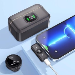 Wireless Microphone Supplier - Q8 2Mic Magnetic Button Lavalier Mic with Digital Display Case