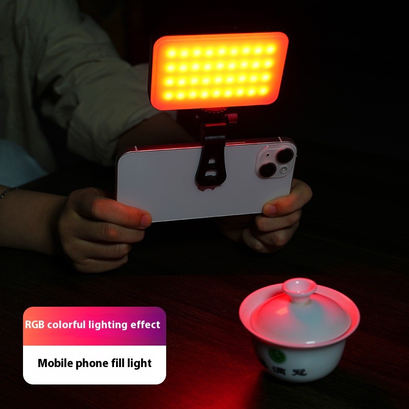 Pocket Fill Light Supplier - Full Color LED Fill Light for Phone Cold/Warm/White ABS Plastic