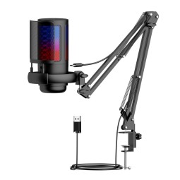 Gaming Mic Supplier - USB Recording Microphone with Tripod Pop Filter for Streaming PC