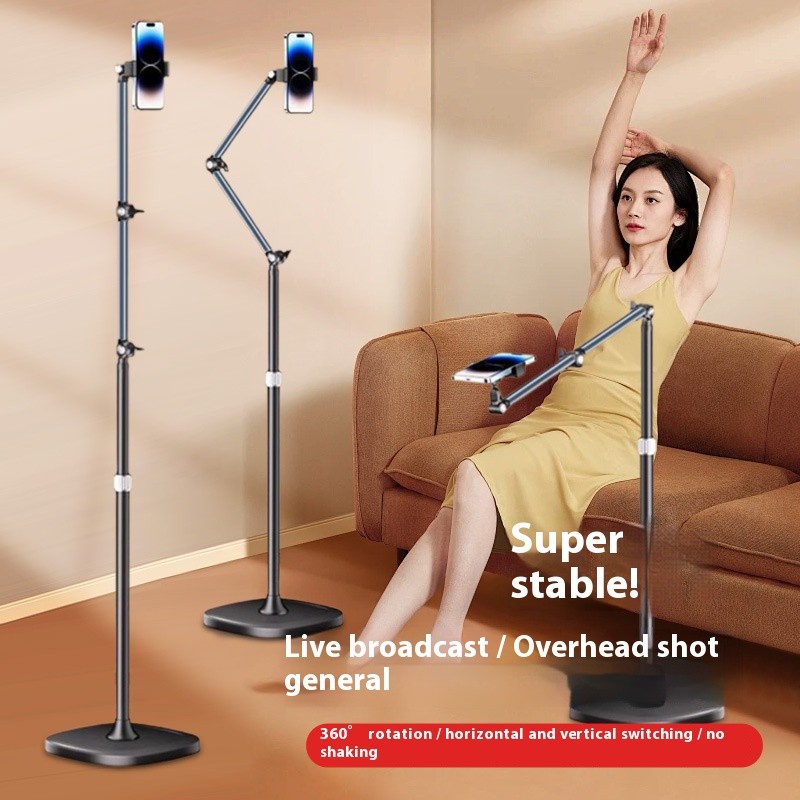 Aluminum Tripod Supplier - Portable Adjustable Height Tripod with Plastic Feet for TikTok