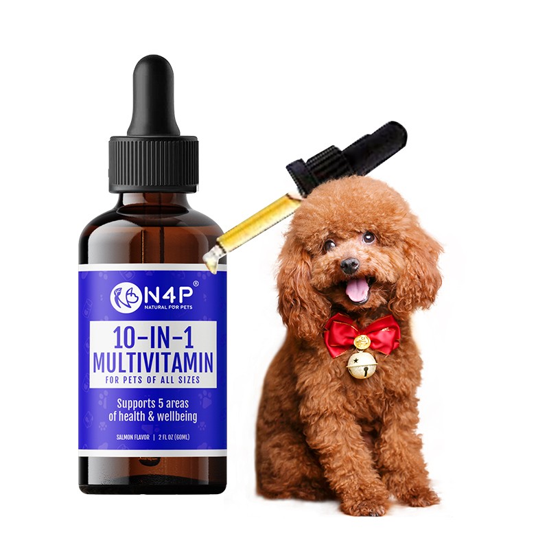 Pet Drops Manufacturer - High Quality Customizable 60ml 10-in-1 Multistage Pet Vitamin Drops Soy Free
