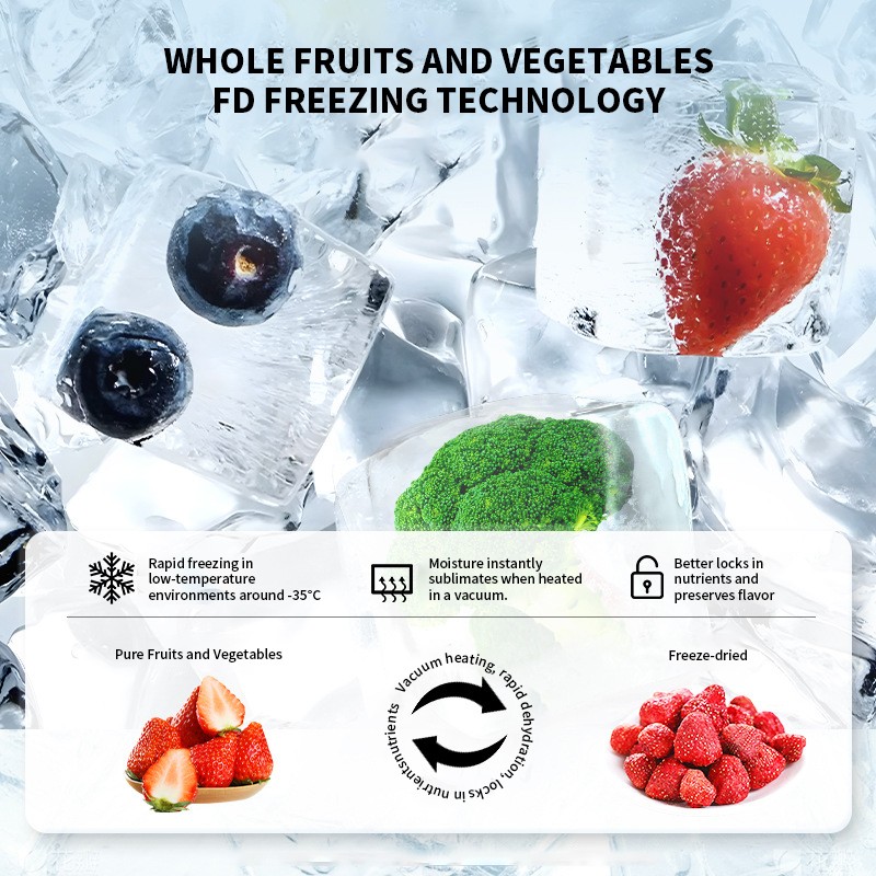 Freeze-Dried Treats Manufacturer - N4P Freeze-Dried Cat Dog Treats Mixed Fruits Vegetables Formula