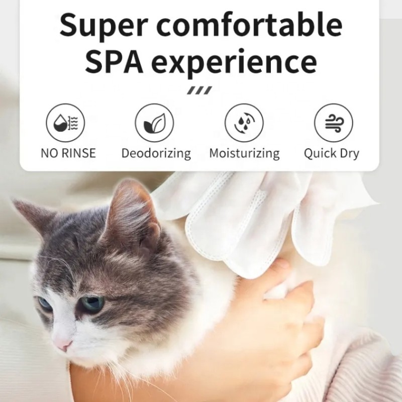 Pet Grooming Wipes Manufacturer - N4P Manufacturer Wholesale Pet Grooming Gloves Wet Wipes Organic 10 Pcs