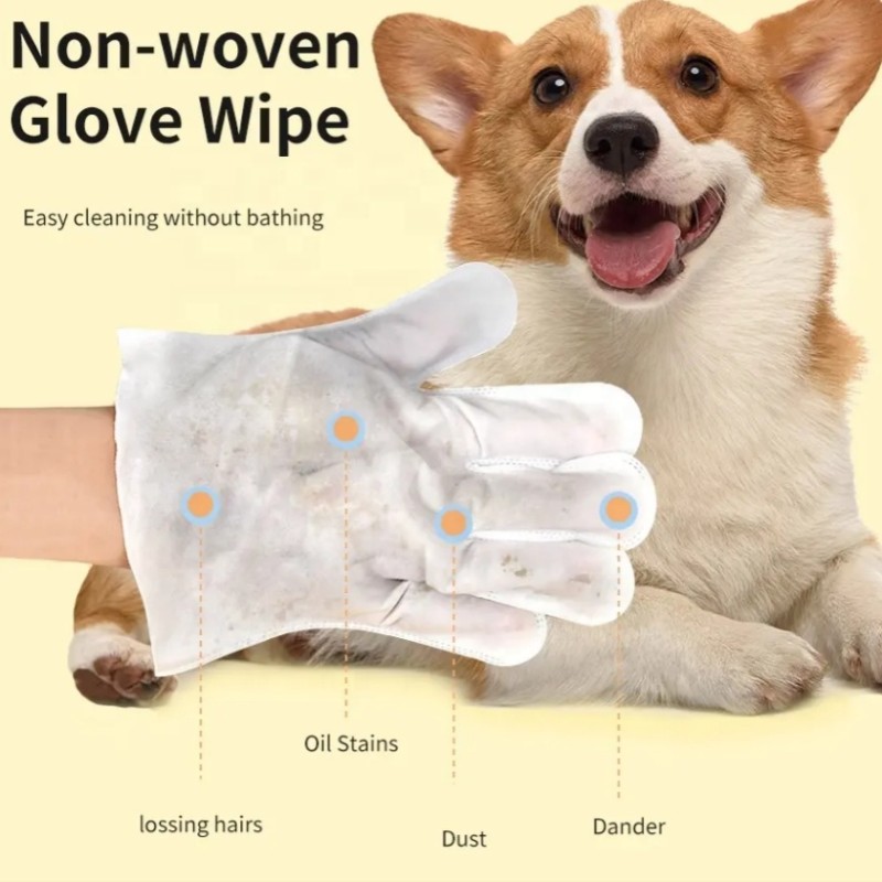 Pet Grooming Wipes Manufacturer - N4P Manufacturer Wholesale Pet Grooming Gloves Wet Wipes Organic 10 Pcs