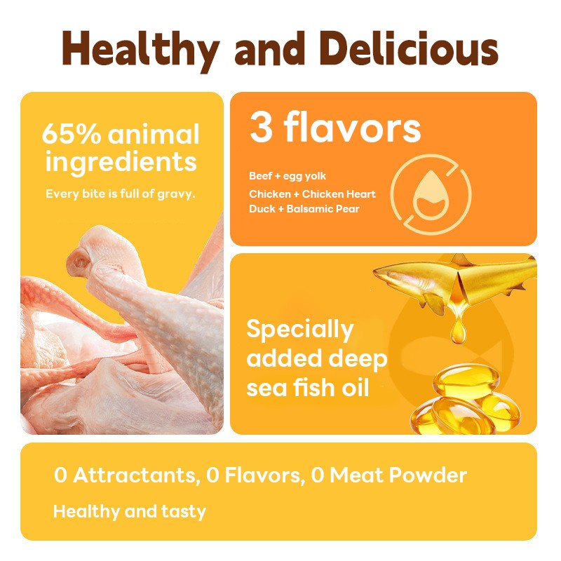 Pet Sausage Factory - N4P Hot Sale All-Natural Ham Sausage 65% Meat Content Deep Sea Fish Oil