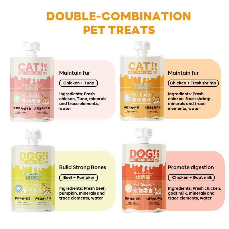 Wet Pet Food Factory - OEM ODM Natural Chicken Tuna 90g Wet Pet Food High-Quality Protein Pouches