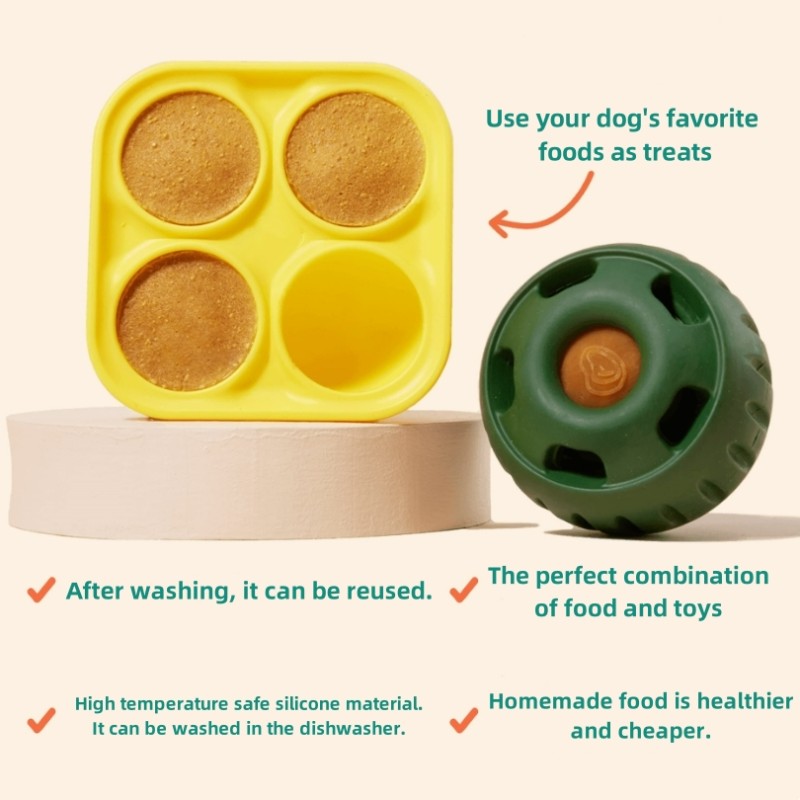 Chew Toy Supplier - Welovepet Rubber Pet Slow Licking Snack Ball Factory Custom Interactive Chew Toy