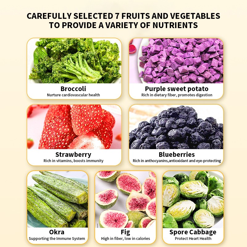 Freeze-Dried Treats Manufacturer - N4P Freeze-Dried Cat Dog Treats Mixed Fruits Vegetables Formula