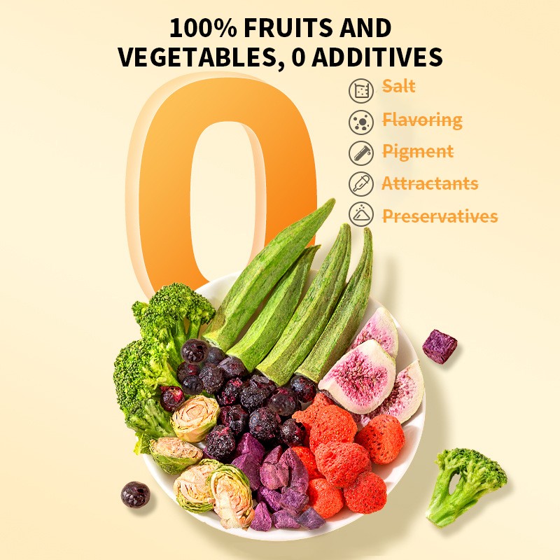 Freeze-Dried Treats Manufacturer - N4P Freeze-Dried Cat Dog Treats Mixed Fruits Vegetables Formula