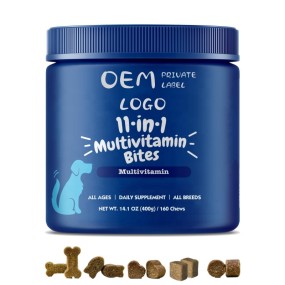 Pet Vitamins Factory - Factory Wholesale Soft Chew Nutritional Supplement 11 in 1 Multivitamin for Pets