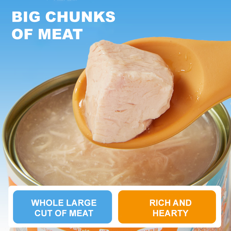 Canned Pet Food Supplier - OEM ODM Wholesale Natural 100g Canned Pet Snack Multi-Meat Coconut Soup