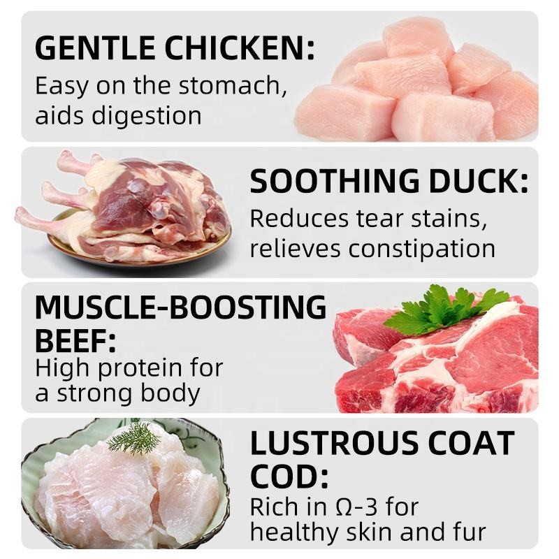 Dog Treats Supplier - Factory Wholesale Healthy Dog Food High Protein Dry Food Chicken Duck Biscuits