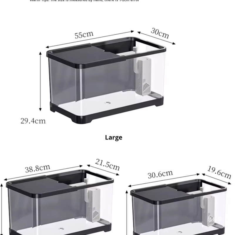 Acrylic Fish Tank Supplier - Clear Square Black Frame