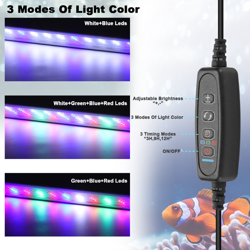 USB Aquarium Light Factory - Rectangular Six-Row Safe