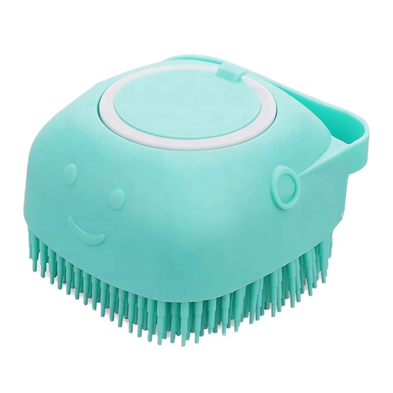 Pet Massage Brush Supplier - Soft Silicone Shampoo Dispenser