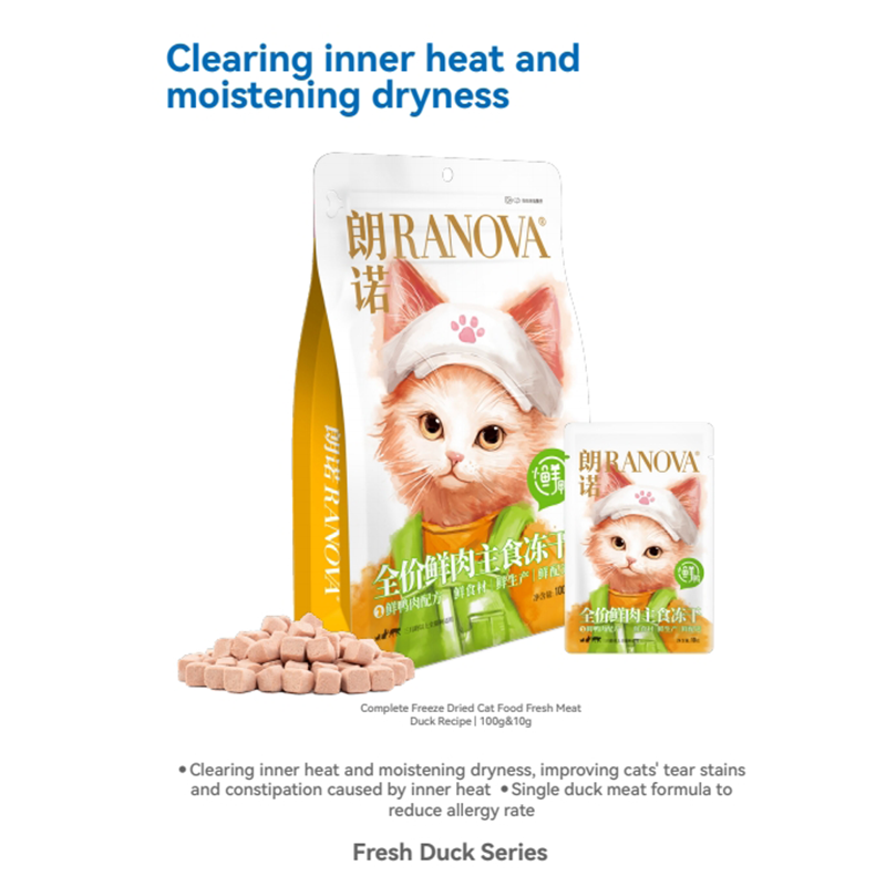 Cat Food Supplier - Pet Food Supplier Sample Pack Fresh Duck Formula Freeze Dried Cat Food
