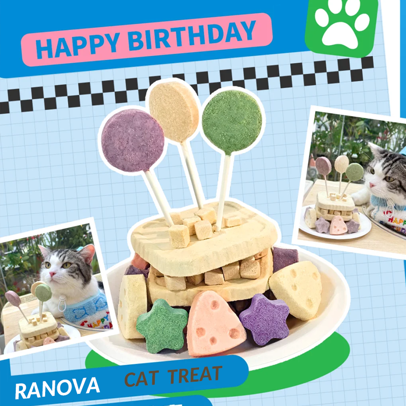 Cat Gummies Factory - Grain-Free Cat Gummies Chicky Licks Freeze Dry Cat Treats Lollipop