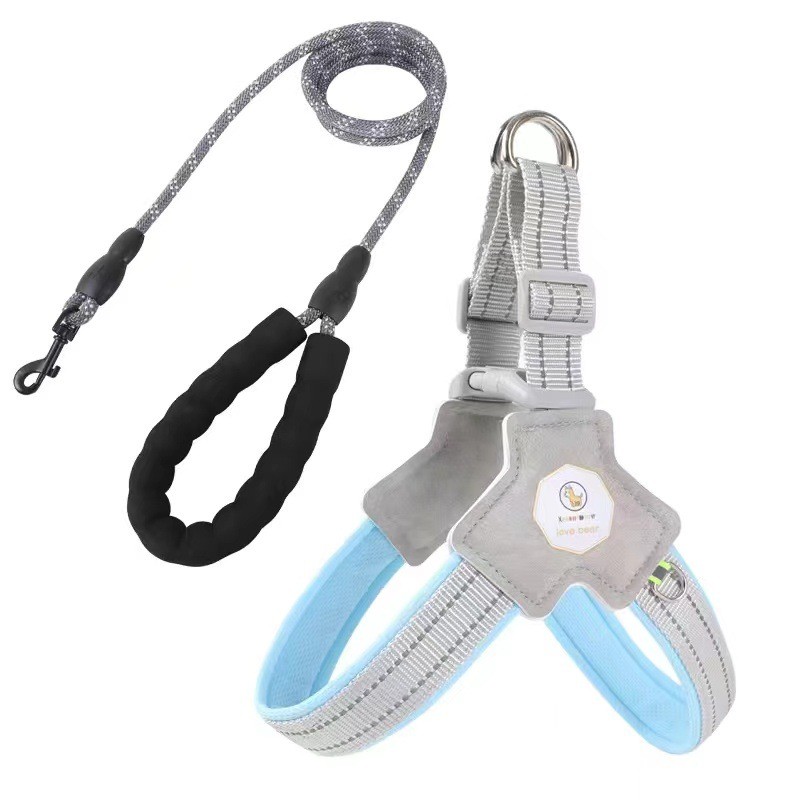 Dog Vest Leash Supplier - Outdoor Teddy Corgi Vest Leash Small Medium Pet Chest Leash Adjustable