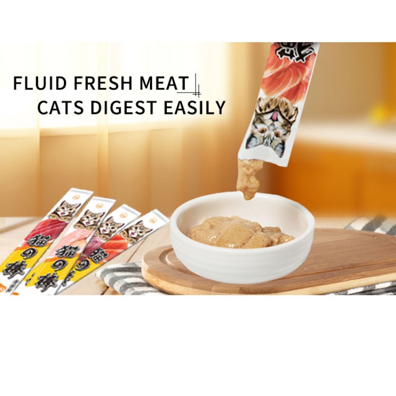 Liquid Cat Bar Supplier - Healthy Pet Snack Wet Cat Food Liquid Cat Bar Licking Stick Treats Specific