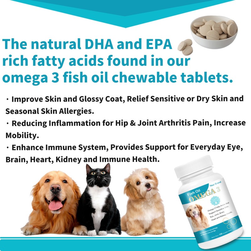 Omega-3 Pet Supplements Supplier - OEM Salmon Chewable