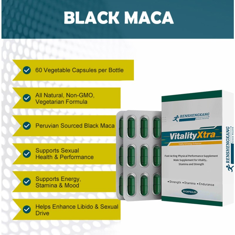 Vitality Xtra Capsules Factory - OEM Custom Fast Acting Stamina
