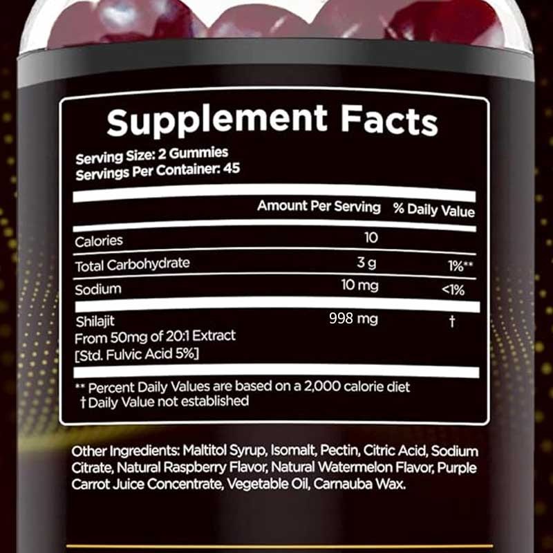 Shilajit Gummies Factory - OEM Custom Sugar Free Energy