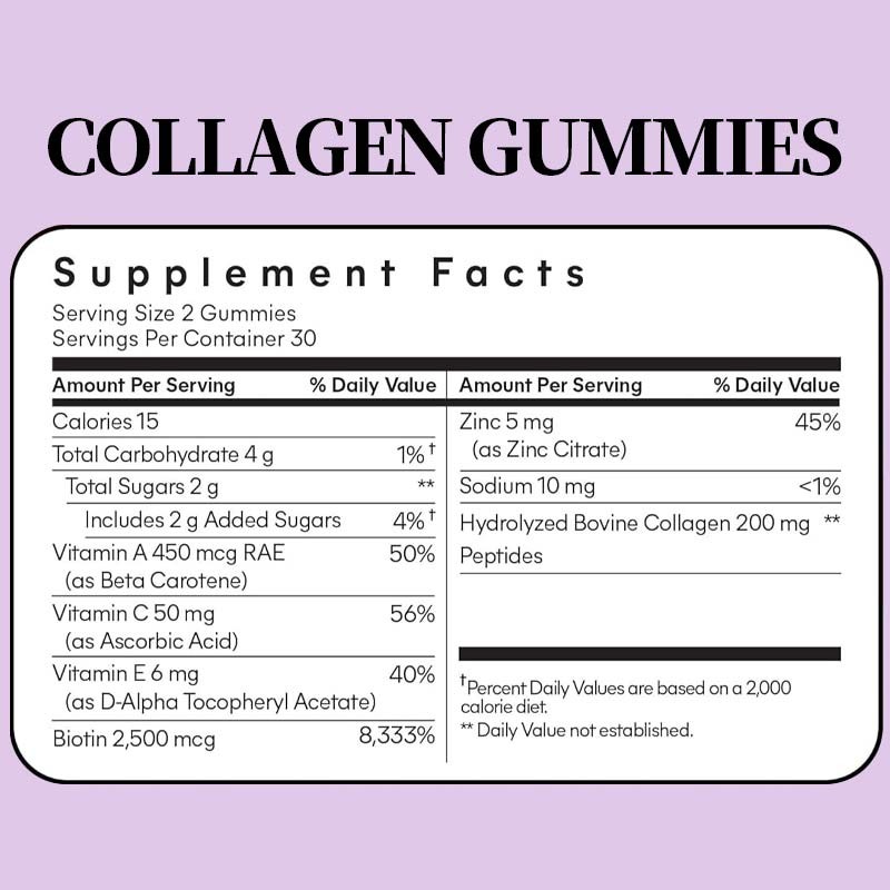 Biotin Collagen Gummies Factory - OEM ODM Thick Hair Nails