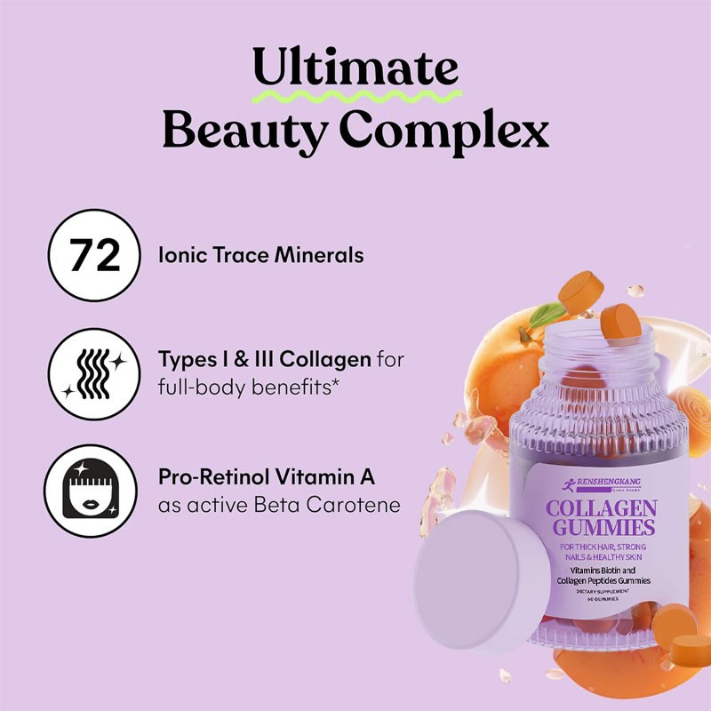 Biotin Collagen Gummies Factory - OEM ODM Thick Hair Nails