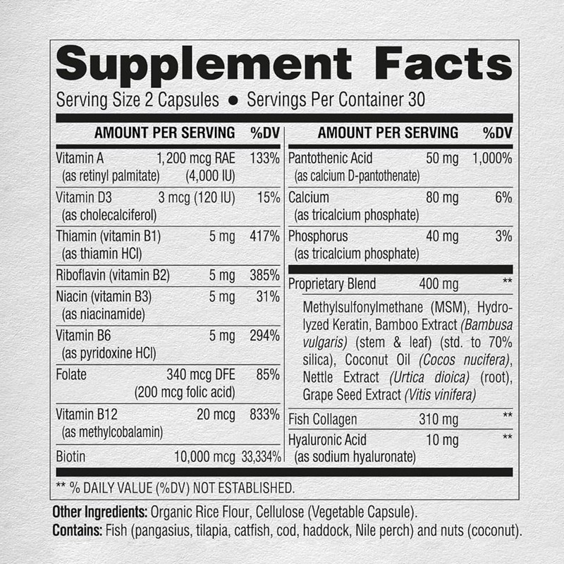 Hair Growth Supplement Factory - OEM ODM Hyaluronic Biotin