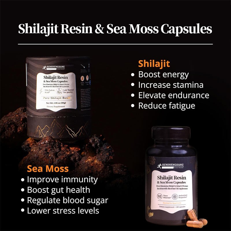 Shilajit Sea Moss Capsules Manufacturer - OEM Custom Black Seed Oil
