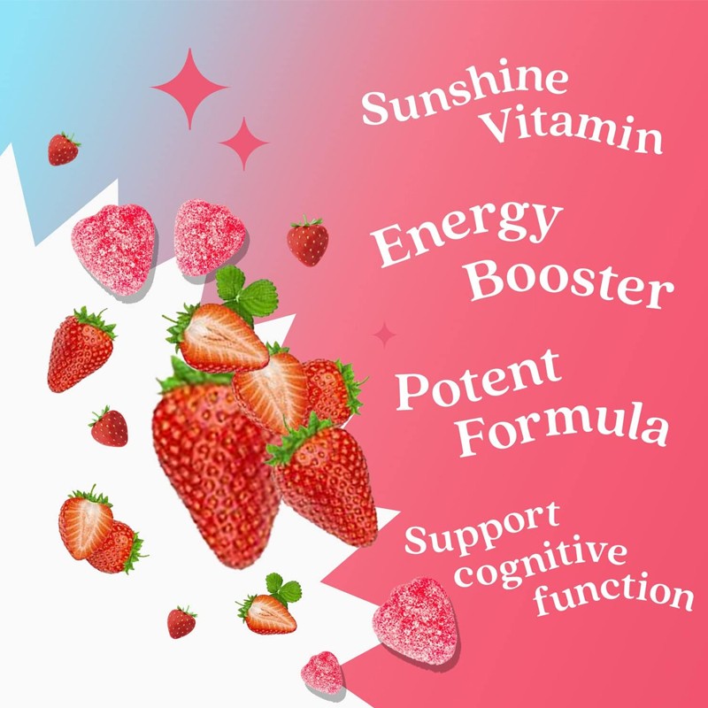 Vitamin D3 Gummies Manufacturer - OEM Custom Vegan Strawberry