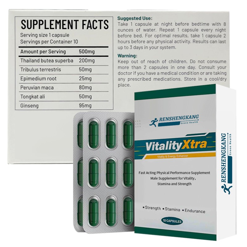 Vitality Xtra Capsules Factory - OEM Custom Fast Acting Stamina
