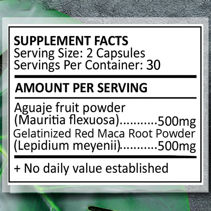 Natural Curves Capsules Manufacturer - OEM ODM Aguaje Red Maca