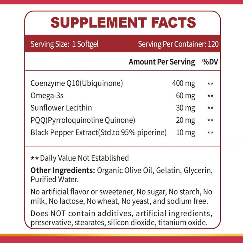 CoQ10 Softgels Manufacturer - OEM ODM PQQ BioPerine Omega-3
