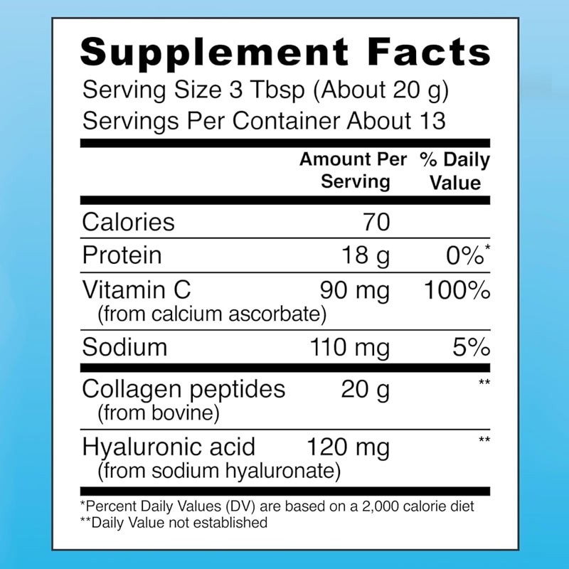 Grass Fed Collagen Powder Factory - OEM ODM Hyaluronic Vitamin C