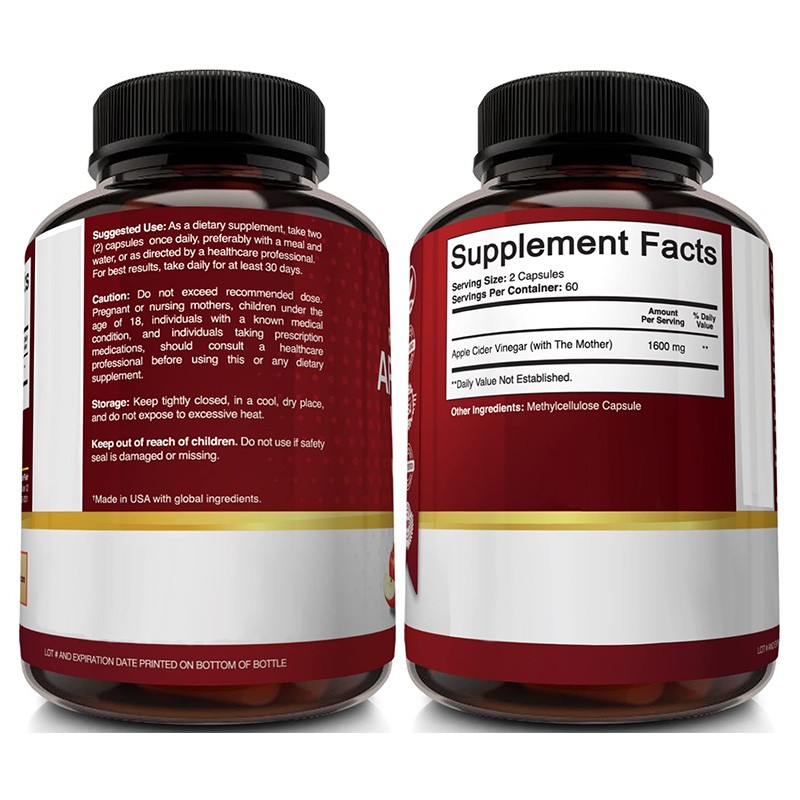 Apple Cider Vinegar Capsules Factory - OEM Custom Vegan ACV Pills