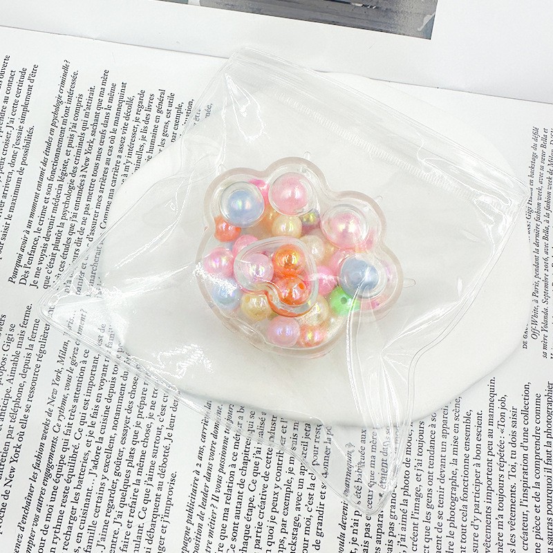 Cat Paw Stress Ball Supplier - Clear Squishy Fidget Toy